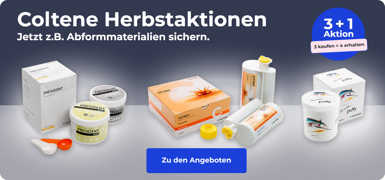 Coltene Herbstaktionen, z.B. 3+1 auf Abformmaterialien