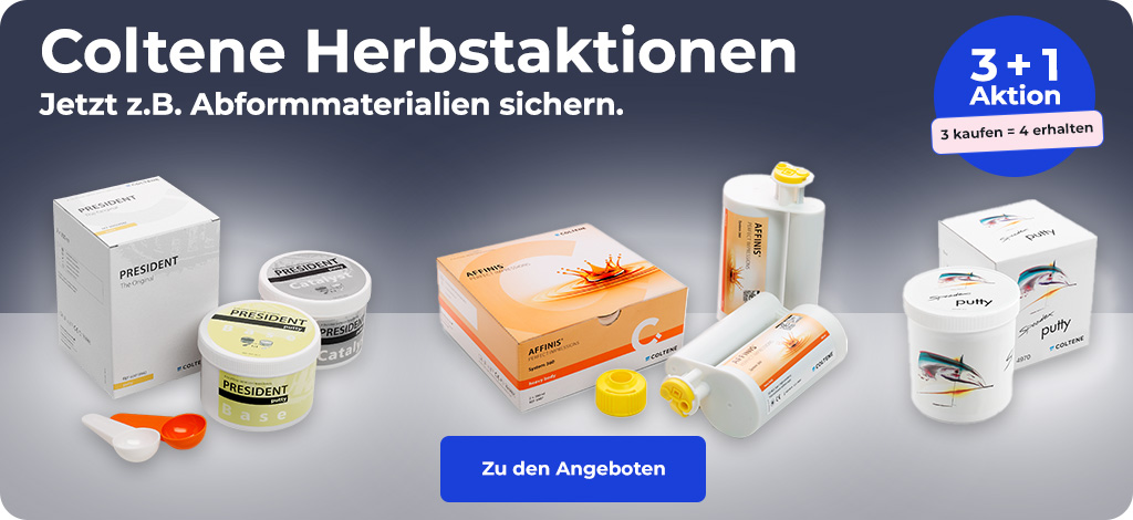 Coltene Herbstaktionen, z.B. 3+1 auf Abformmaterialien